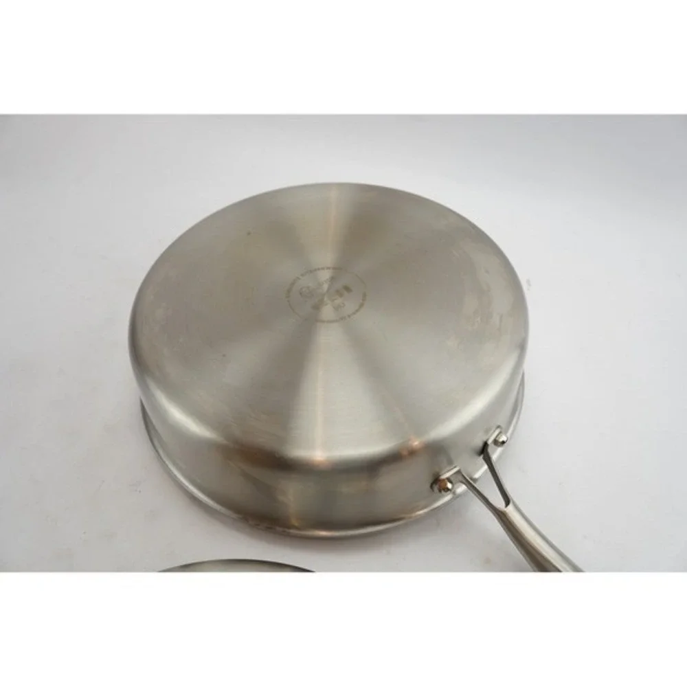 LOLYKITCH‎ 3-PLY Stainless Steel Fry Pan with Lid 12 Inch Nonstick Honeycomb